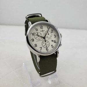 TIMEX WEEKENDER CHRONOGRAPH INDIGLO TW2P71400 QUARTZ MILITARY FIELD MEN'S WATCH  - Picture 1 of 10