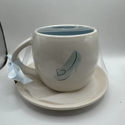 Rae Dunn ~ Disney Cinderella ~ Tea Cup & Saucer Set ~ Glass Slipper~ New - Image 1 of 4