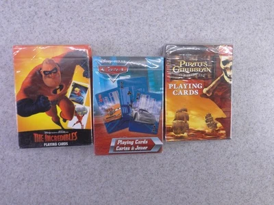 THE INCREDIBLES, CARS, &  PIRATES of the CARIBBEAN PLAYING CARDS BICYCLE *NEW - Image 1 of 4