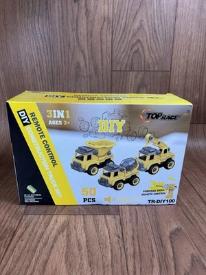 Top Race DIY 3 in 1 Remote Control Construction Truck Set New - Image 1 of 3