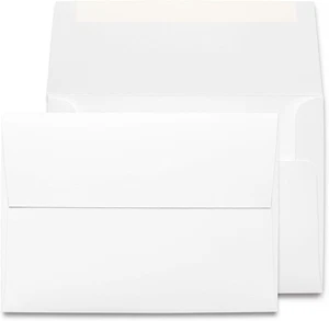 5X7 Envelopes - 45 Pack - Thick A7 Size (5.25 X 7.25 Inch) with Bright White Vel - Picture 1 of 12