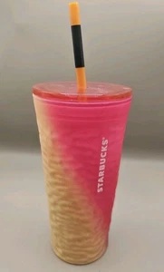 Neu Starbucks 2025 Color Change Glas 16oz Cold Cup Tumbler Pink/Gelb - Bild 1 von 7