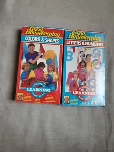 NEW 2 VHS- Good Housekeeping Learning Videos-Letters & Numbers, Colors & Shapes - Picture 1 of 6