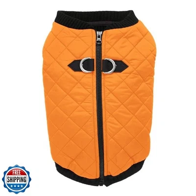 Gooby Fashion Vest Dog Jacket - Orange, X-Large - Warm Zip Up Bomber Vest wit - Image 1 of 4