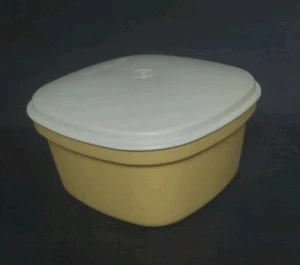 VINTAGE TUPPERWARE MULTI SERVER MICROWAVE STEAMER 3pc Harvest Gold (888-10) - Picture 1 of 12