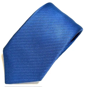 Thomas Pink Tie Blue Zigzag Sophisticated Sharp Luxury Elegance Woven in ENGLAND - Picture 1 of 22