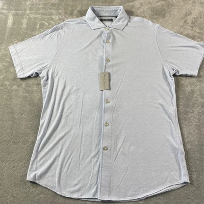 Daniel Cremieux Shirt Mens Large Blue Linen Hemp Signature Collection  Casual - Image 1 of 4