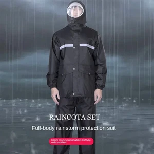Traje Impermeable y Pantalones de Lluvia Cuerpo Completo Prevención Tormentas Bicicleta Eléctrica - Imagen 1 de 8