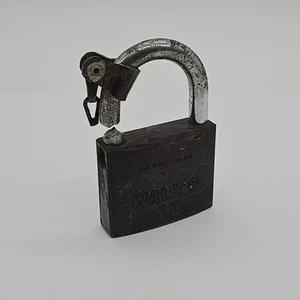 Candado Walsco Lock vintage de latón de Vito Italia - ¡Raro! (Sin llave) Steampunk  - Imagen 1 de 10