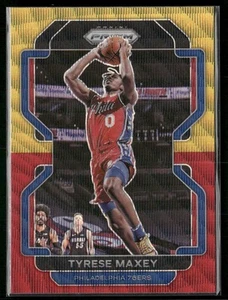 Tyrese Maxey 2021-22 Panini Prizm Red & Gold #28 - Foto 1 di 2