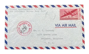 US   WW2  PEARL- HARBOR HAWAII CENSOR SOLDIER POSTAL COVER HISTORY 1942 - Picture 1 of 2