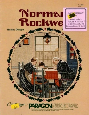PARAGON NEEDLECRAFT CROSS STITCH HOLIDAY DESIGNS NORMAN ROCKWELL - Image 1 of 2