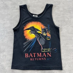 Vtg Batman Kids Shirt Tank Top Returns Promo 90s SSI Boys Medium Superhero Comic - Picture 1 of 14