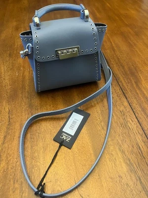 Bolso de Mano ZAC Zac Posen Eartha Icónico Mini Suave Mango Superior Bandolera Gris Elefante Foto 1 de 3