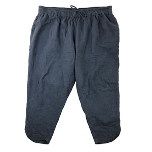 PACT Organic Cropped Lounge Hose Blau Damen XXL Crushed Cotton Comfort Waist - Bild 1 von 11