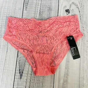 New With Tags Vtg FELINA XL Peach Pink Lace Underwear N3122 Nordstroms - Picture 1 of 11