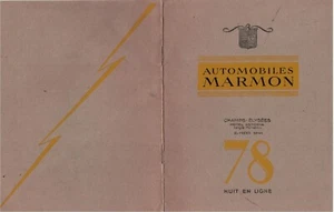 MARMON Automobiles. Plaquette publicitaire vers 1920. - Picture 1 of 2