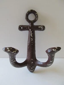 Großer gusseiserner Anker Wandhaken Nautisch Strand Ferienhaus Nantucket Wanddekor - Bild 1 von 7