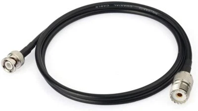 UHF Female SO239 to BNC Male Adapter Antenna Cable RG58 Extension RF Pigtail 1M - Image 1 of 4