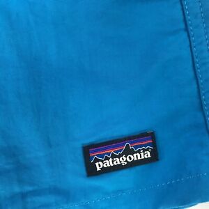 PATAGONIA Women's Shorts Size Small. Solid Blue.