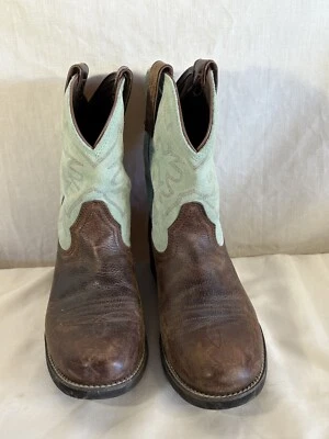 Botas de Vaquero ARIAT Mujer Quickdraw Marrón Teal Cuero Talla 10 Estilo B 10021470 Foto 1 de 4