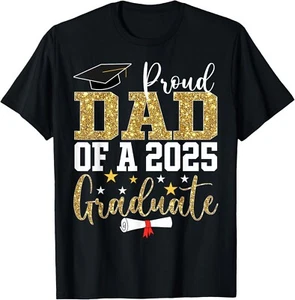 Proud Dad of A 2025 Graduate Dad Graduation 2025 Father T-Shirt S-5XL - Picture 1 of 6