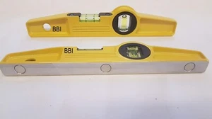 2 PCS HI Viz Scaffolders 10"/250mm Magnetic Boat Spirit Level 3 Magnets 2D - Picture 1 of 1