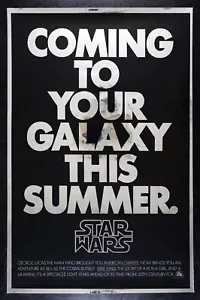 STAR WARS 💥 CineMasterpieces RARE NM-M MYLAR ADVANCE ORIGINAL MOVIE POSTER 1977 - Picture 1 of 1