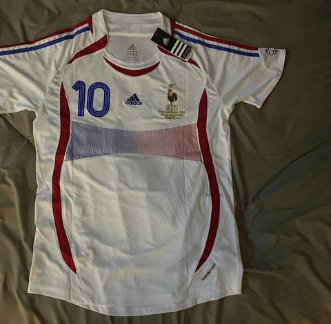 2006 World Cup Final Mens Away Shirt Size Medium Zinedine Zidane Replica Cover