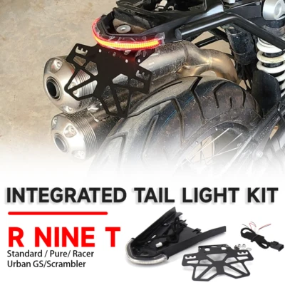 Kit de luces traseras integradas puras para BMW R Nine T soporte de matrícula Foto 1 de 4