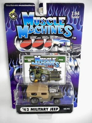 MUSCLE MACHINES 1:64 DIE-CAST -  JEEP MILITARY VEHICLE - Image 1 of 2