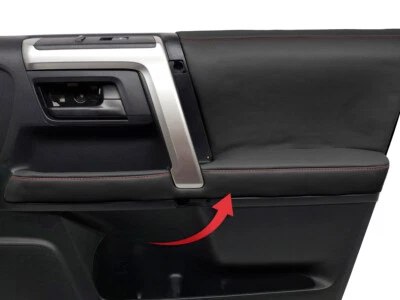Подходит для Toyota 4Runner 2010-2020 годов выпуска кожаный чехол на подлокотник дверную панель красный шов - Изображение 1 из 4