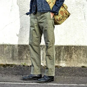 POLO RALPH LAUREN DOUBLE RL RRL OLIVE COTTON POPLIN FIELD CHINOS PANTS $240+ - Picture 1 of 7