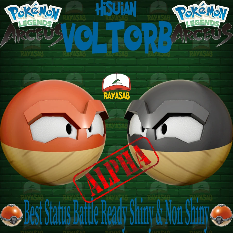 NINTENDO Voltorb Shiny Hisuian Alpha 6iv Non Shiny Best Stats Pokemon Legends Arceus