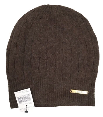 NOVO Chapéu Polo Ralph Lauren Inverno!  Emblema feminino de metal dourado preto ou marrom - Imagem 1 de 2