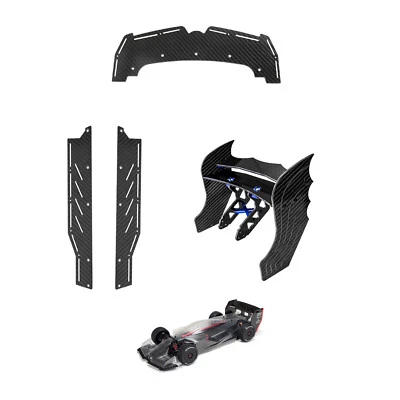 3Y-STROM-RC Kohlefaser Frontspoiler Seitenplatten Heckspoiler Set für ARRMA 1/7 LIMITLESS