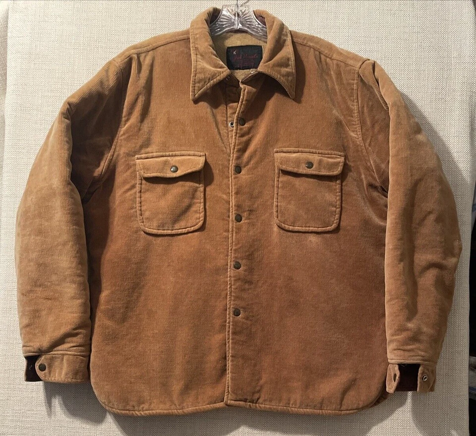 Chaqueta de invierno de pana Jack Daniels de colección años 70 para hombre talla XL marrón RN14978 "TAL CUAL" Foto 1 de 4