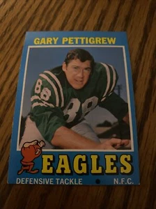 1971 Topps Philadelphia Eagles Gary Pettigrew Card Nrmt - Picture 1 of 3