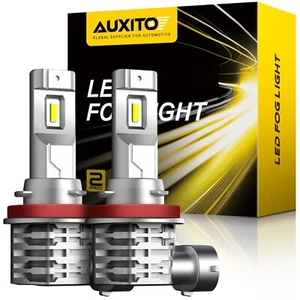 AUXITO H8 H16 H11 LED Fog Bulb Light Fog Light Bulb White 6500K High Power Lamps - Picture 1 of 11