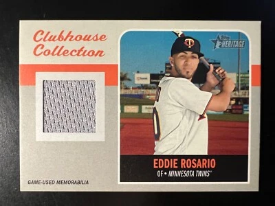 2019 Topps Heritage Clubhouse Collection Relics #CCRER Eddie Rosario Twins - Image 1 of 2