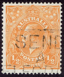 AUSTRALIA - 1926 - KING GEORGE V 1/2p - Sc #66 - Used F/VF - Picture 1 of 2