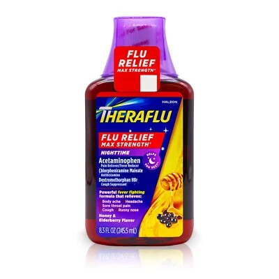 THERAFLU NIGHT TIME SYRUP EXPRESSMAX 8.3 oz - Image 1 of 2