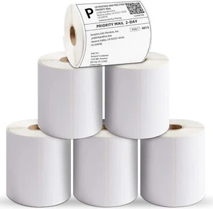 6 rollos 4x6 etiquetas de envío térmico directo perforadas 250 por rollo - 1500 etiquetas - Imagen 1 de 6