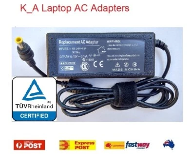 Certified 19V 3.15A 60W AC Power Charger for Samsung NP RV515-A01 RV515-A01AU - Image 1 of 4