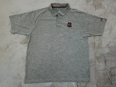 Mens 2XL Colosseum Athletics South Carolina Gamecocks Gray Athletic Polo - Image 1 of 4