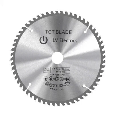 XCAN 8 inch Circular Saw Blade for Wood Cutting with 1inch 5/8-Inch Arbor 40T 60T