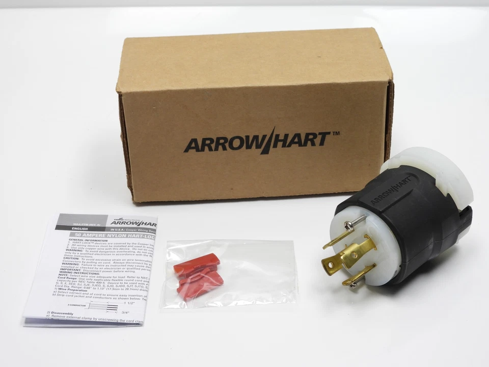 Arrow Hart by Cooper CS6364EX 50a Nylon Twist Lock Connector