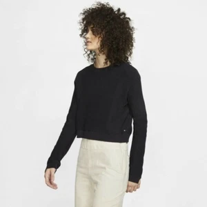 Hurley Women's Weather Ribbed Crop Sweater Size Medium Oil Gray - Picture 1 of 3