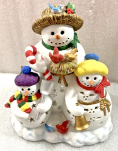 Partylite SCHNEEMANN Schneeglocke Figur Teelichthalter 7" Höhe - Bild 1 von 7