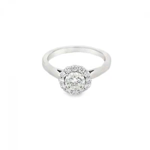 18ct White Gold Diamond Cluster Ring - Size M - 1.00ct - Picture 1 of 7